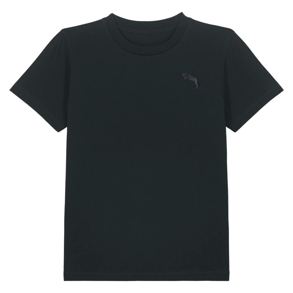 Pferde T-Shirt aus Bio-Baumwolle Kids in Schwarz von Heytoki
