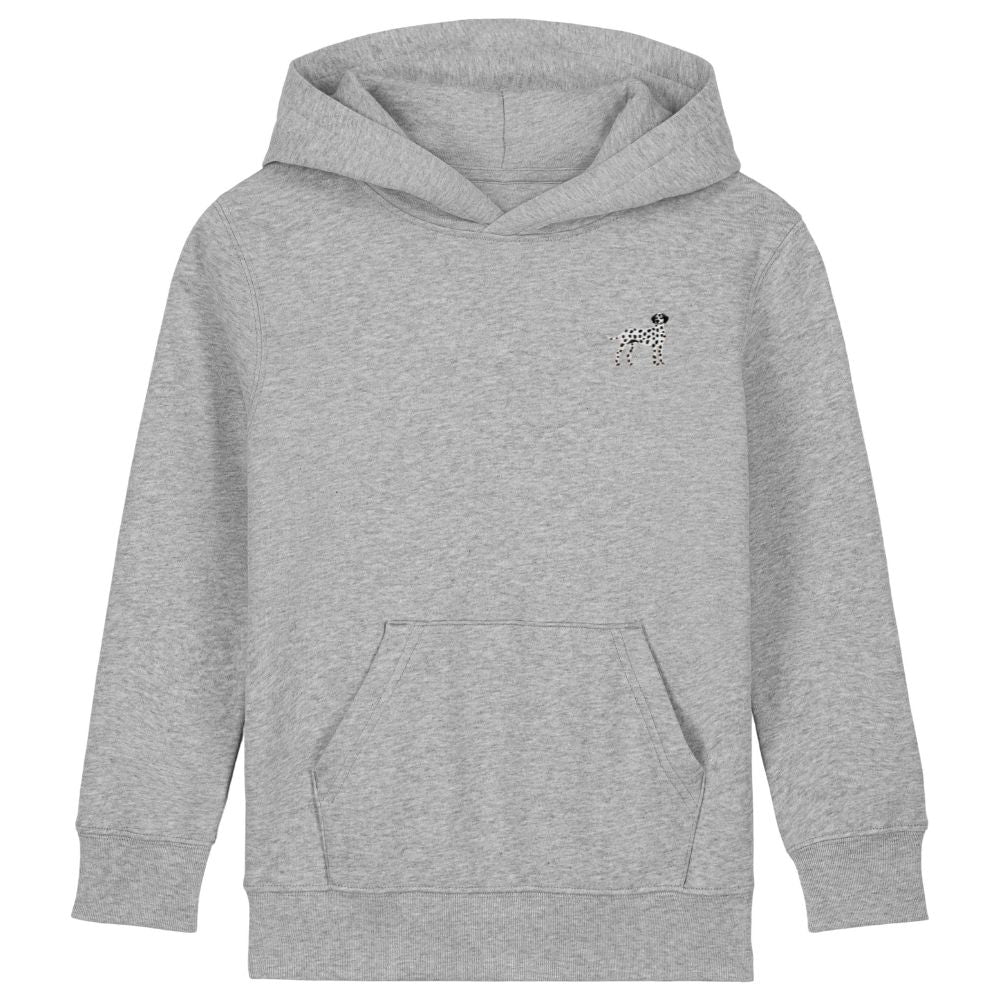 Dalmatiner Kids Hoodie aus Bio-Baumwolle in Hellgrau Meliert von Heytoki