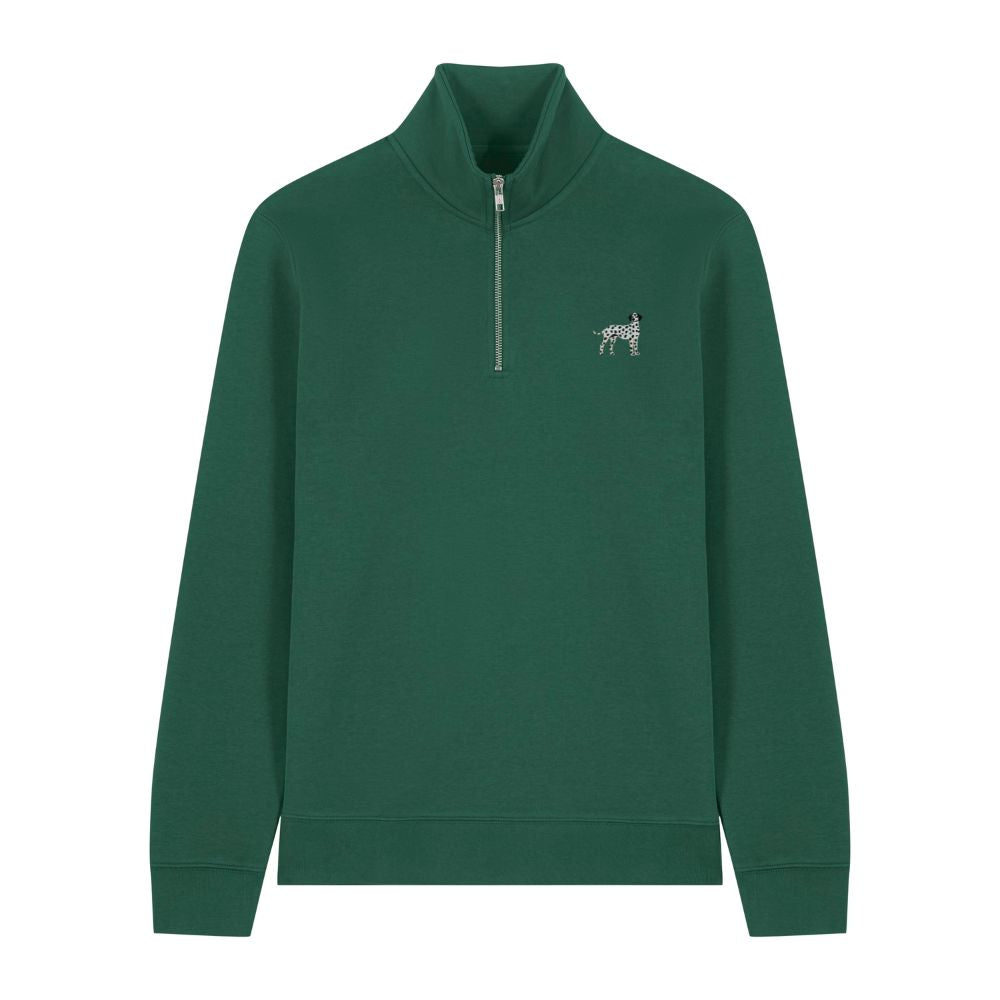 Dalmatiner Quarter Zip Hoodie aus Bio-Baumwolle
