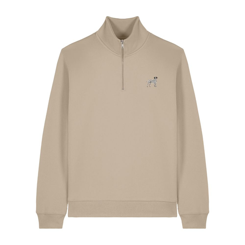 Dalmatiner Quarter Zip Hoodie aus Bio-Baumwolle