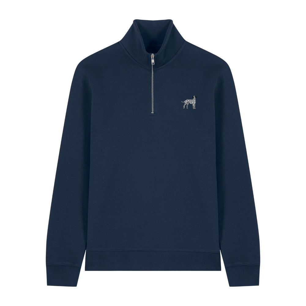Dalmatiner Quarter Zip Hoodie aus Bio-Baumwolle