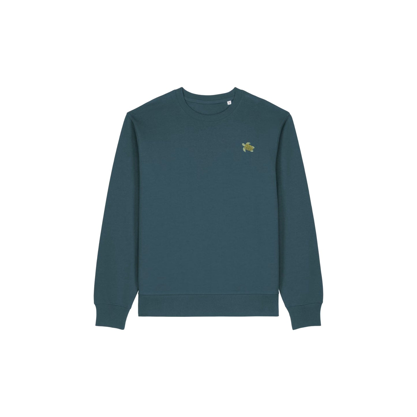Schildkröte Sweater Herren in Ocean Blue mit Stickerei von Heytoki