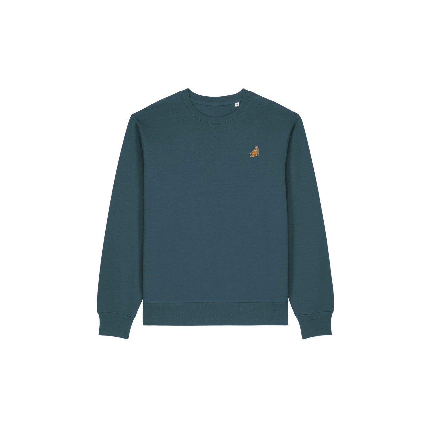 Heytoki Affen Herren Sweater Bio-Baumwolle Lila Spirit Animal Punch Stickerei