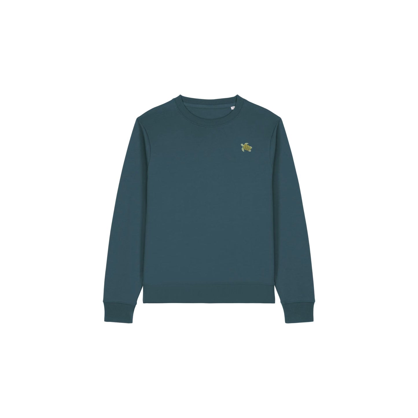 Schildkröte Sweater Damen in Ocean Blue mit Stickerei von Heytoki