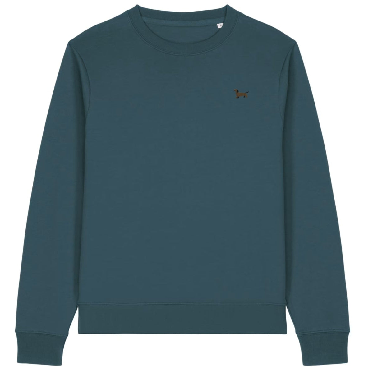 Dackel Sweater Damen Hermann in Petrol von Heytoki