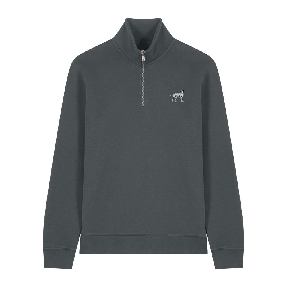 Dalmatiner Quarter Zip Hoodie aus Bio-Baumwolle