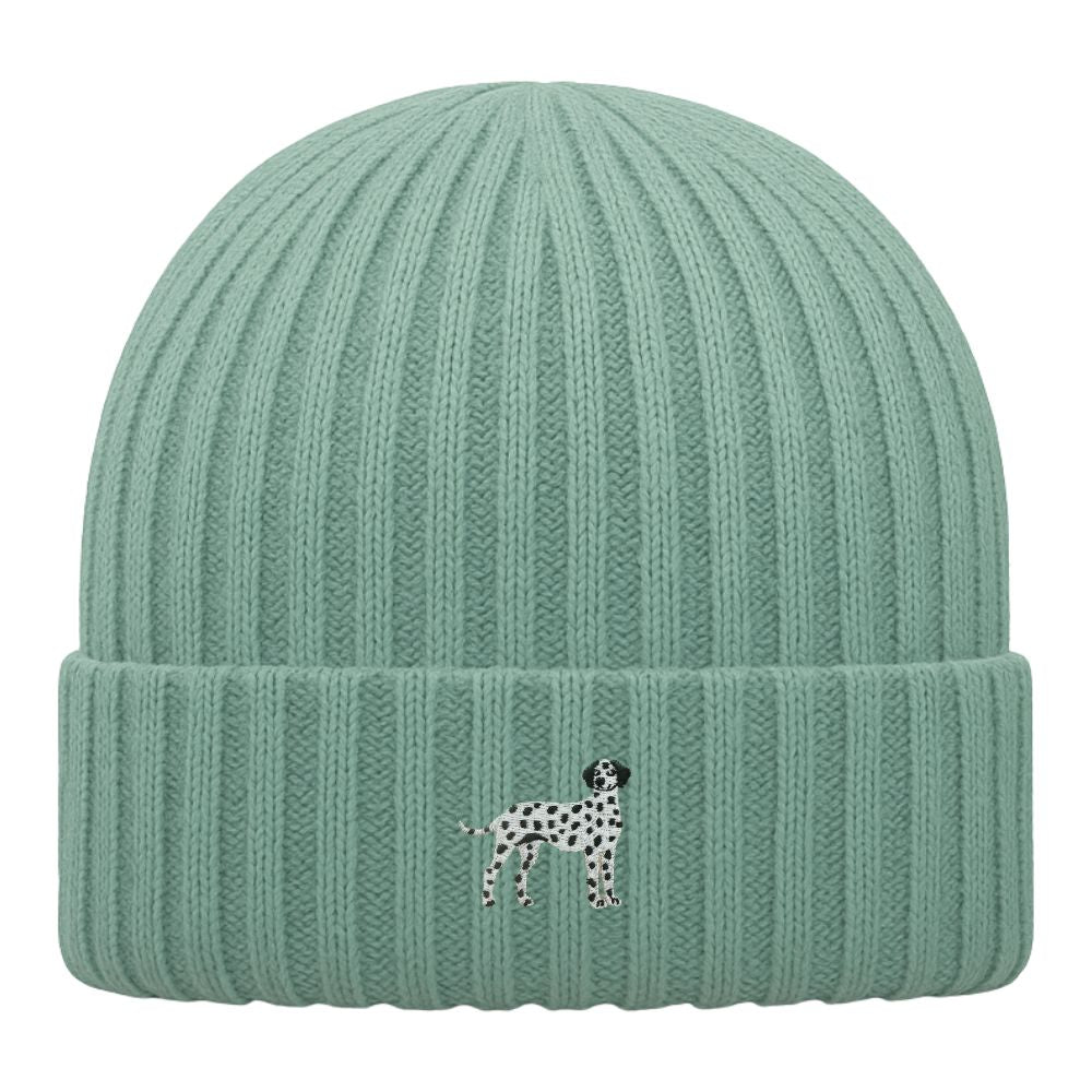 Kids Dalmatiner Beanie aus Bio-Baumwolle in Salbeigrün von Heytoki