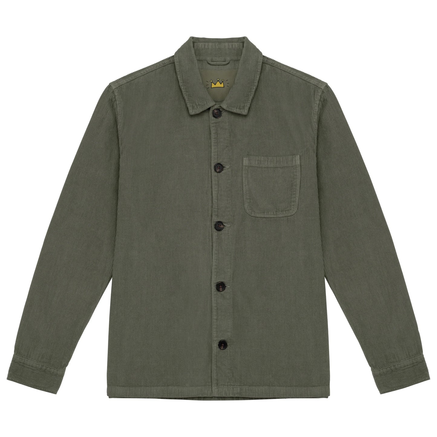 Cord Jacke aus Bio-Baumwolle in Khaki Gewaschen von Heytoki