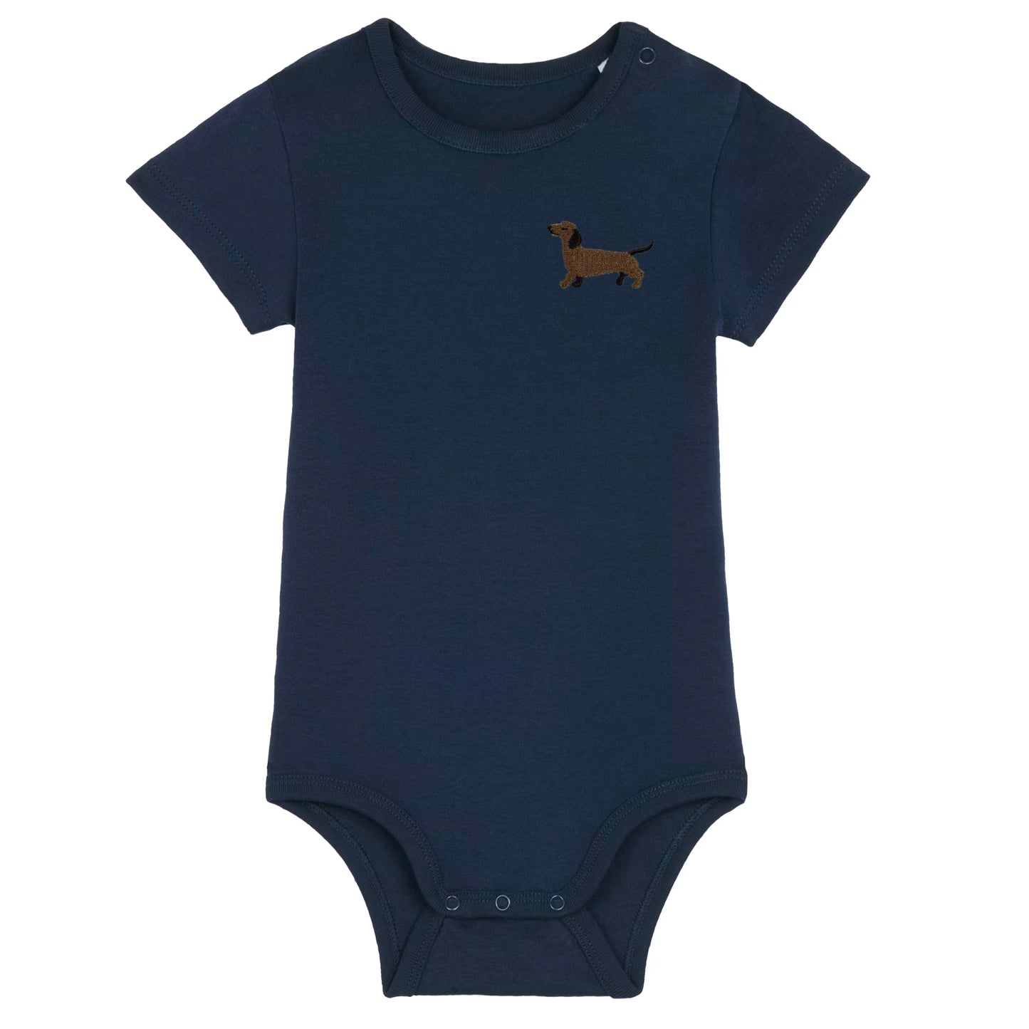Dackel Baby Body aus Bio-Baumwolle