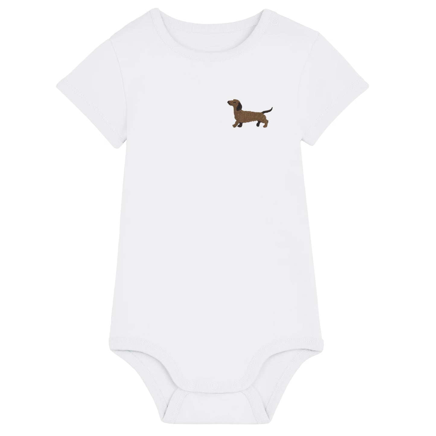 Dackel Baby Body aus Bio-Baumwolle