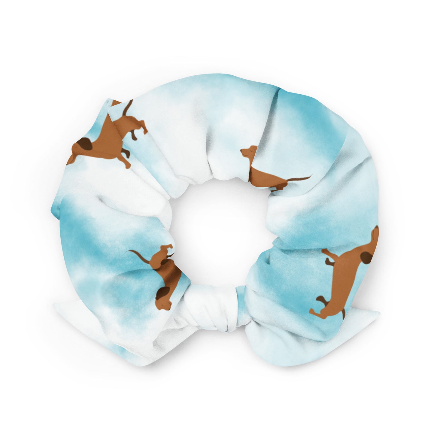 Dackel Haarband Recycled Blau