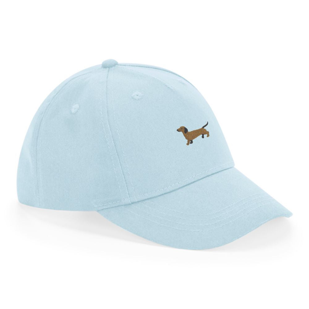 Kinder Cap mit Dackel Stick in hellblau
