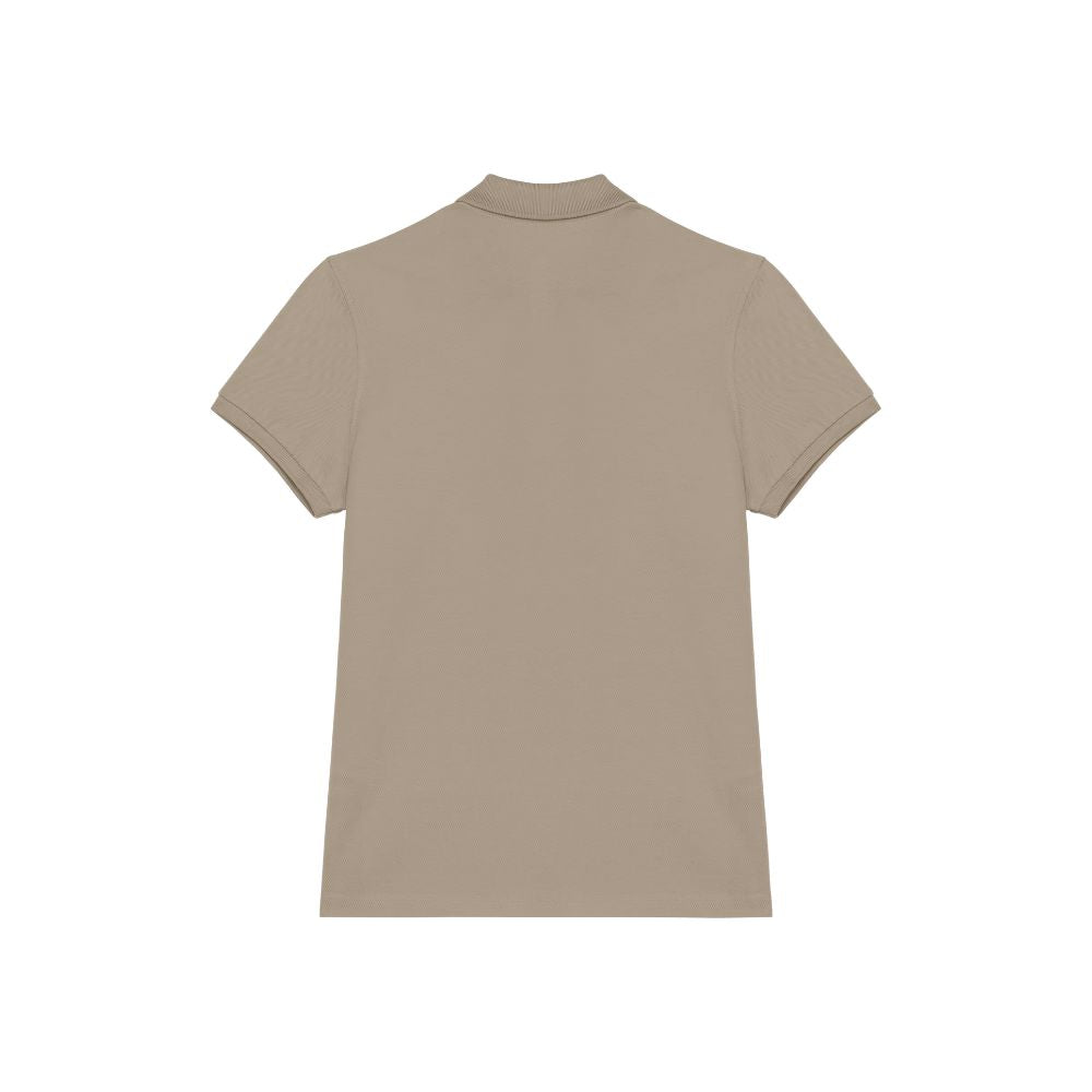 Poloshirt Dackel Stick beige Damen hinten