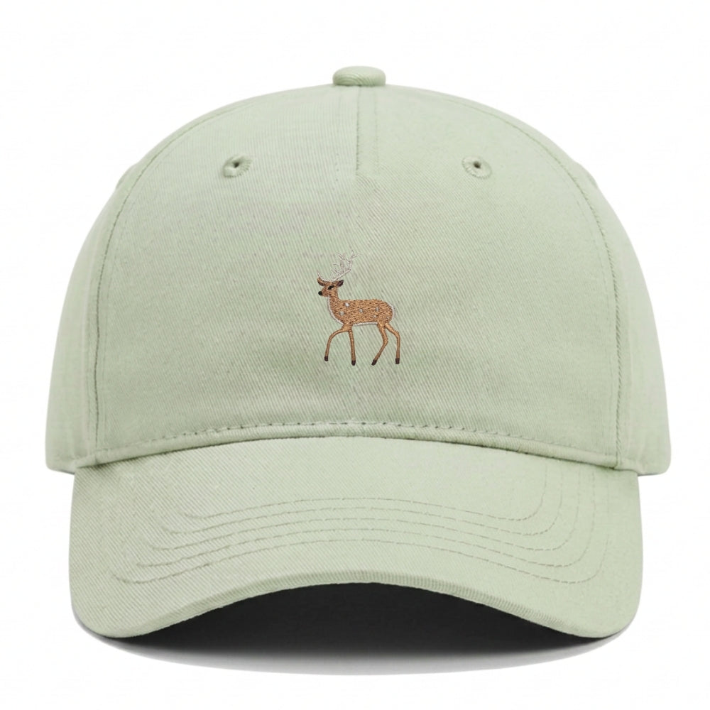 Kids Hirsch Cap aus Bio-Baumwolle in Pastel Mint mit gesticktem Eckhard, Vorderansicht