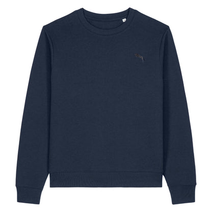 Pferde Sweater Damen Salty Stickerei-Detail in Navy