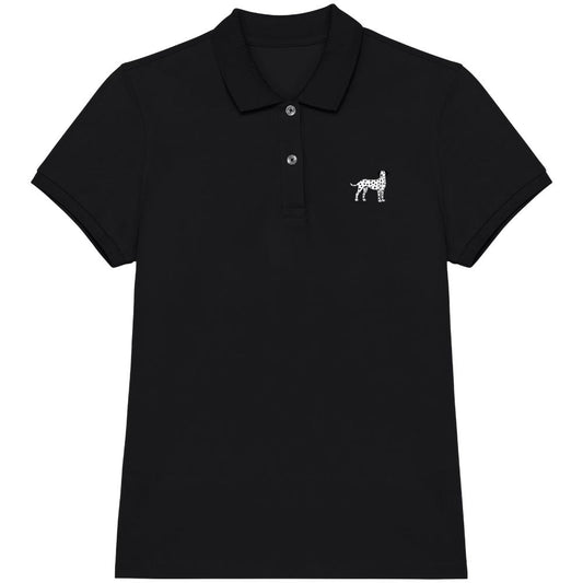Dalmatiner Polo-Shirt aus Bio-Baumwolle Damen in Schwarz von Heytoki