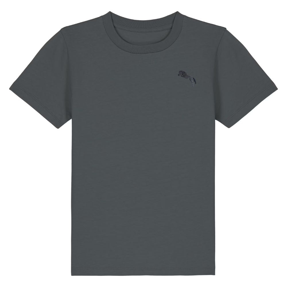 Pferde T-Shirt aus Bio-Baumwolle Kids in Anthrazit von Heytoki