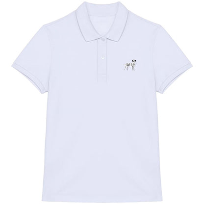 Dalmatiner Polo-Shirt aus Bio-Baumwolle Damen in Weiß von Heytoki