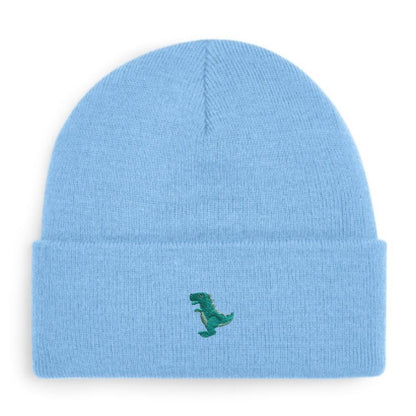 T-Rex Beanie in Himmelblau von Heytoki