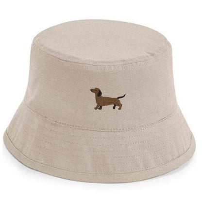 Fischerhut Dackel aus Bio-Baumwolle in Sandbeige von Heytoki