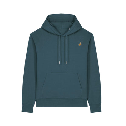 Heytoki Affen Herren Hoodie Bio-Baumwolle Lila Spirit Animal Punch Stickerei