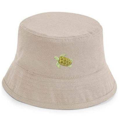 Fischerhut Schildkröte aus Bio-Baumwolle in Sandbeige von Heytoki