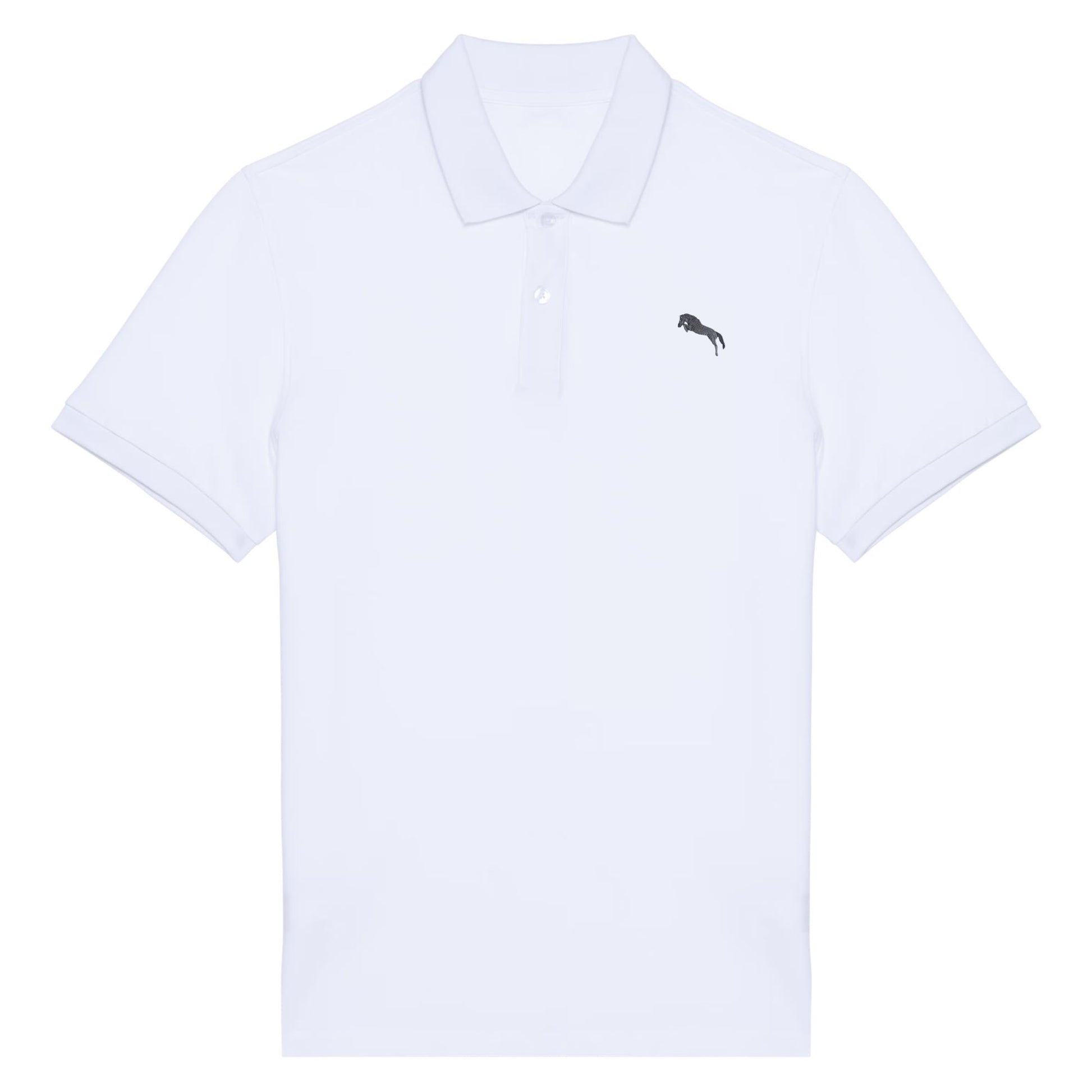 Pferde Polo-Shirt Herren White
