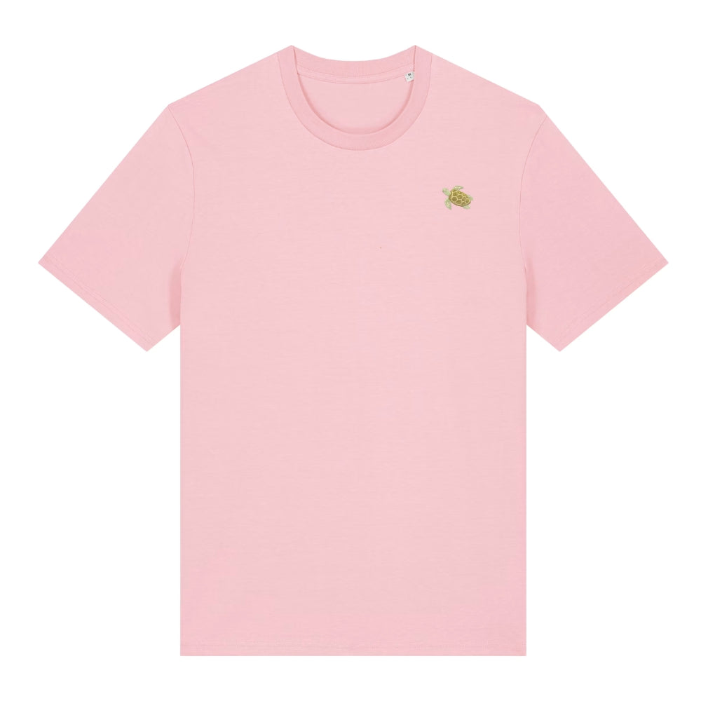 Bio-Baumwolle T-Shirt Schildkröte Spirit Animal | Heytoki in Cotton Pink