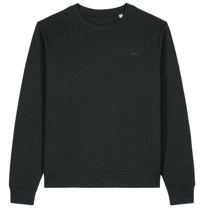 Dackel Sweater Damen Hermann in Anthrazit von Heytoki