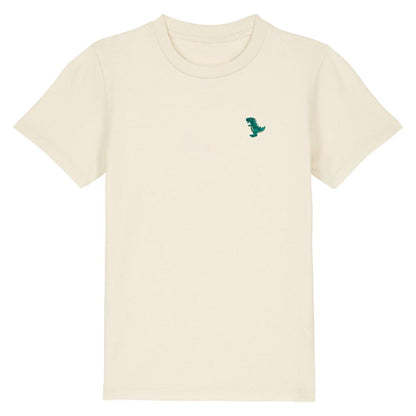 Kids T-Rex T-Shirt aus Bio-Baumwolle in Naturweiß von Heytoki
