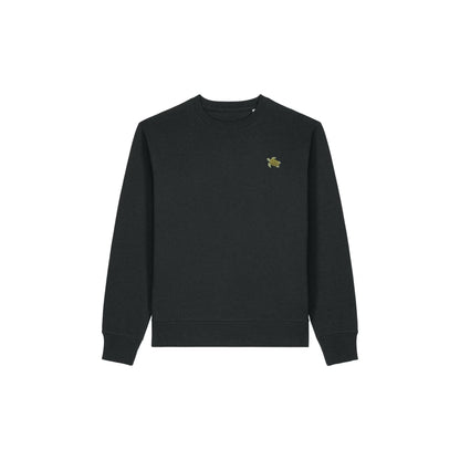 Schildkröte Sweater Herren in Anthrazit mit Stickerei von Heytoki
