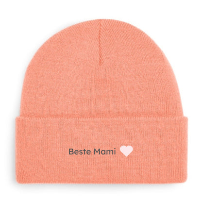Beste Mami Beanie in Rosé von Heytoki