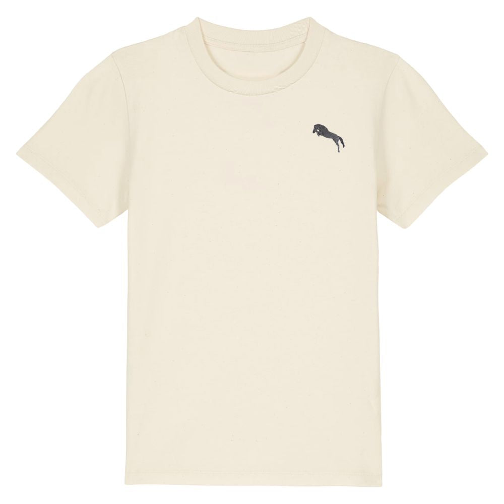 Pferde T-Shirt aus Bio-Baumwolle Kids in Naturweiß von Heytoki