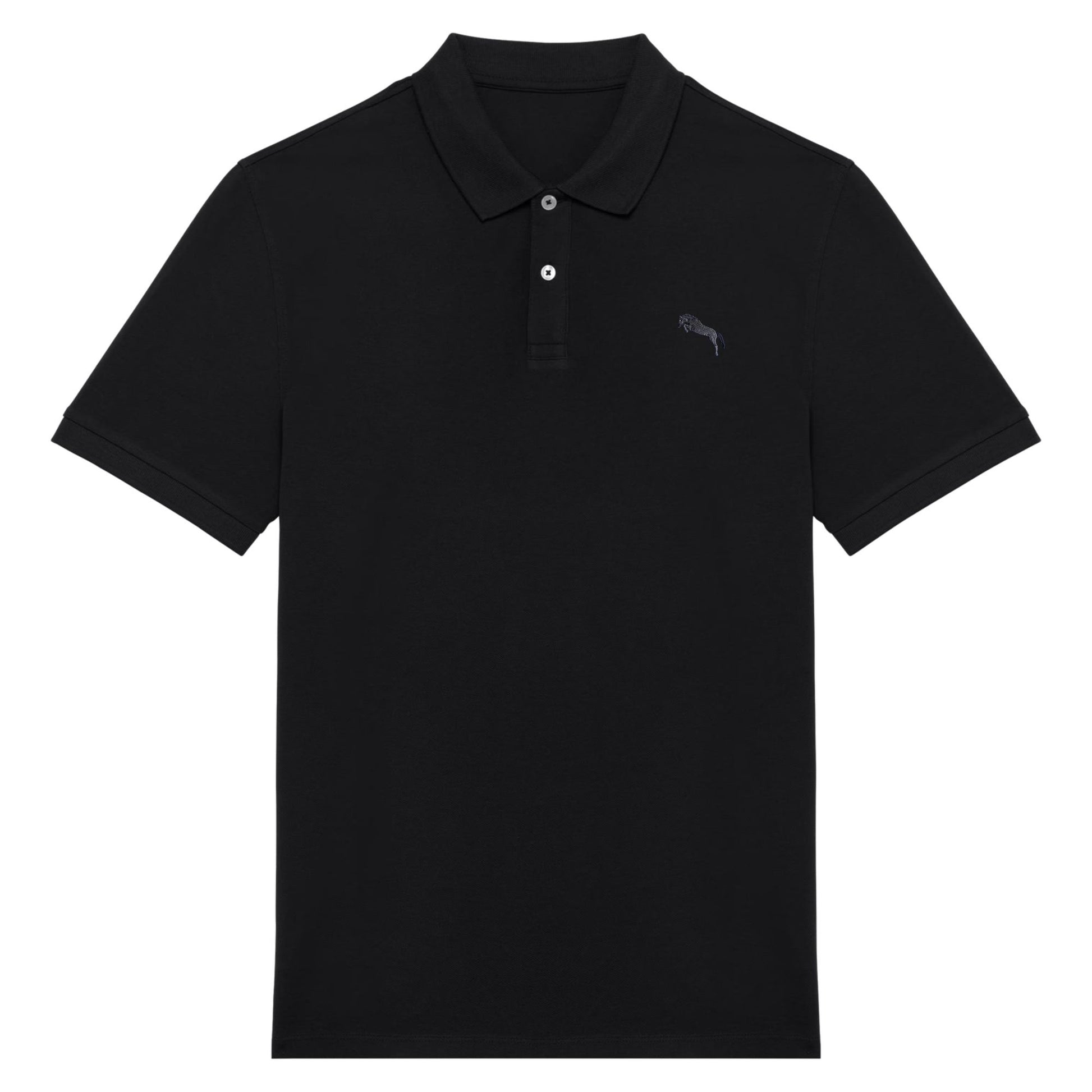 Pferde Polo-Shirt Herren Black