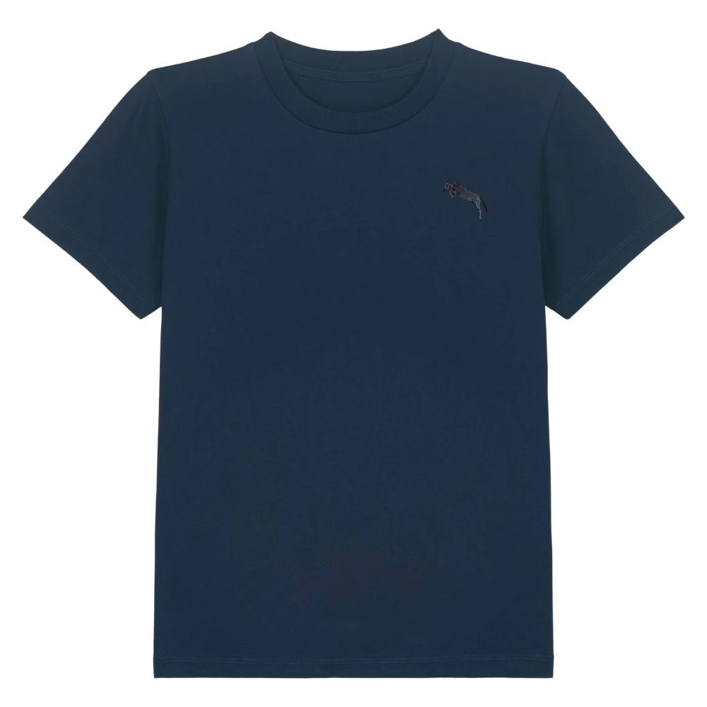 Pferde T-Shirt aus Bio-Baumwolle Kids in Marineblau von Heytoki