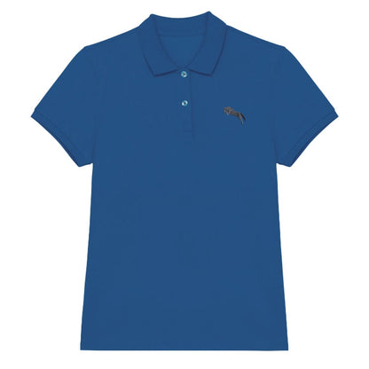 Pferde Polo-Shirt Damen Meerblau