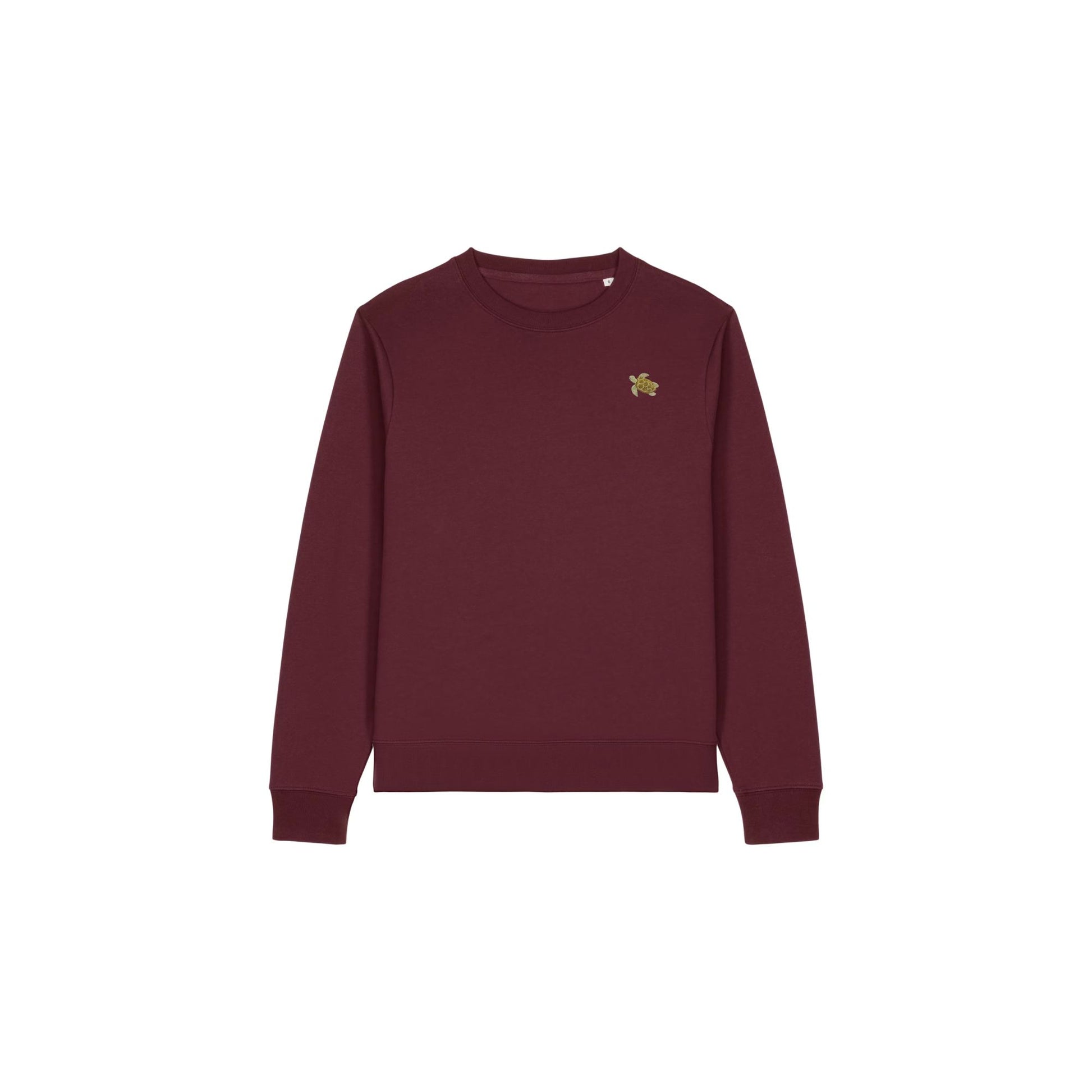 Schildkröte Sweater Damen in Burgundy mit Stickerei von Heytoki