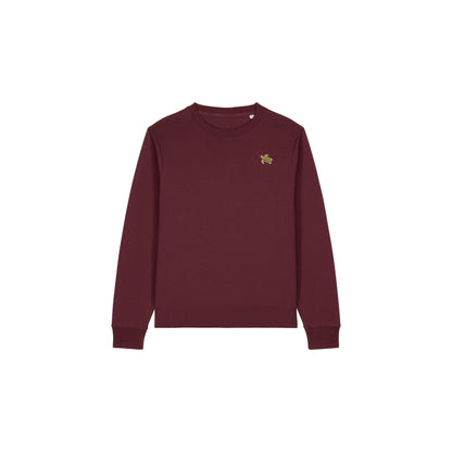 Schildkröte Sweater Damen in Burgund mit Stickerei von Heytoki