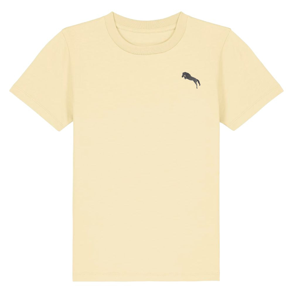 Pferde T-Shirt aus Bio-Baumwolle Kids in Buttergelb von Heytoki