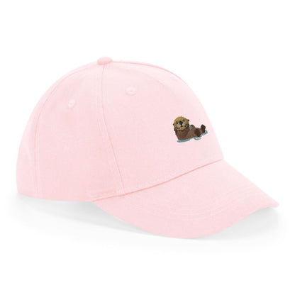 Kids Otter Cap aus Bio-Baumwolle in Puderrosa von Heytoki