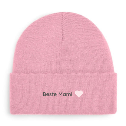 Beste Mami Beanie in Altrosa von Heytoki