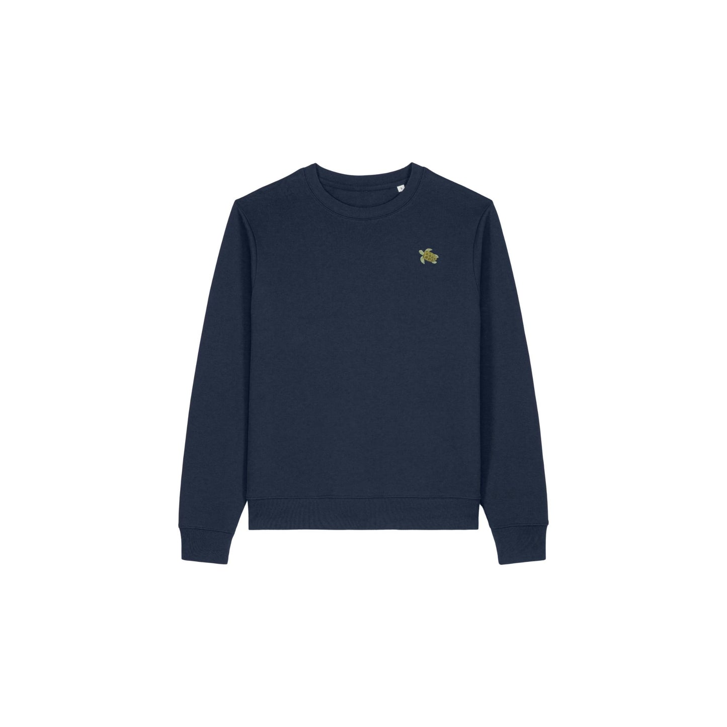 Schildkröte Sweater Damen in Navy mit Stickerei von Heytoki