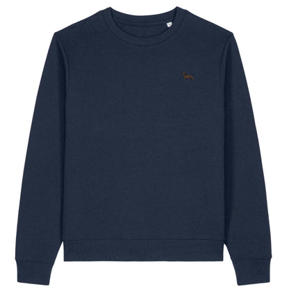 Dackel Sweater Damen Hermann in Dunkelblau von Heytoki