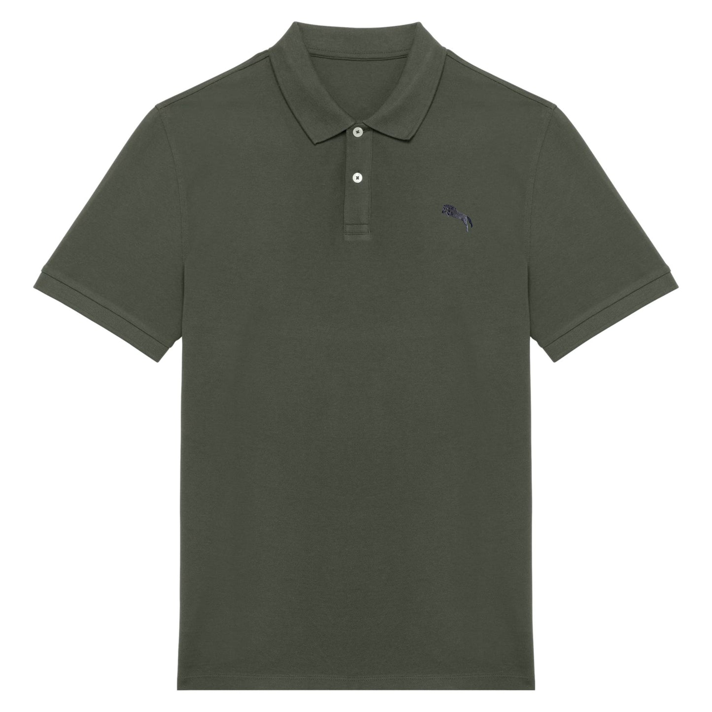 Pferde Polo-Shirt Herren Olive