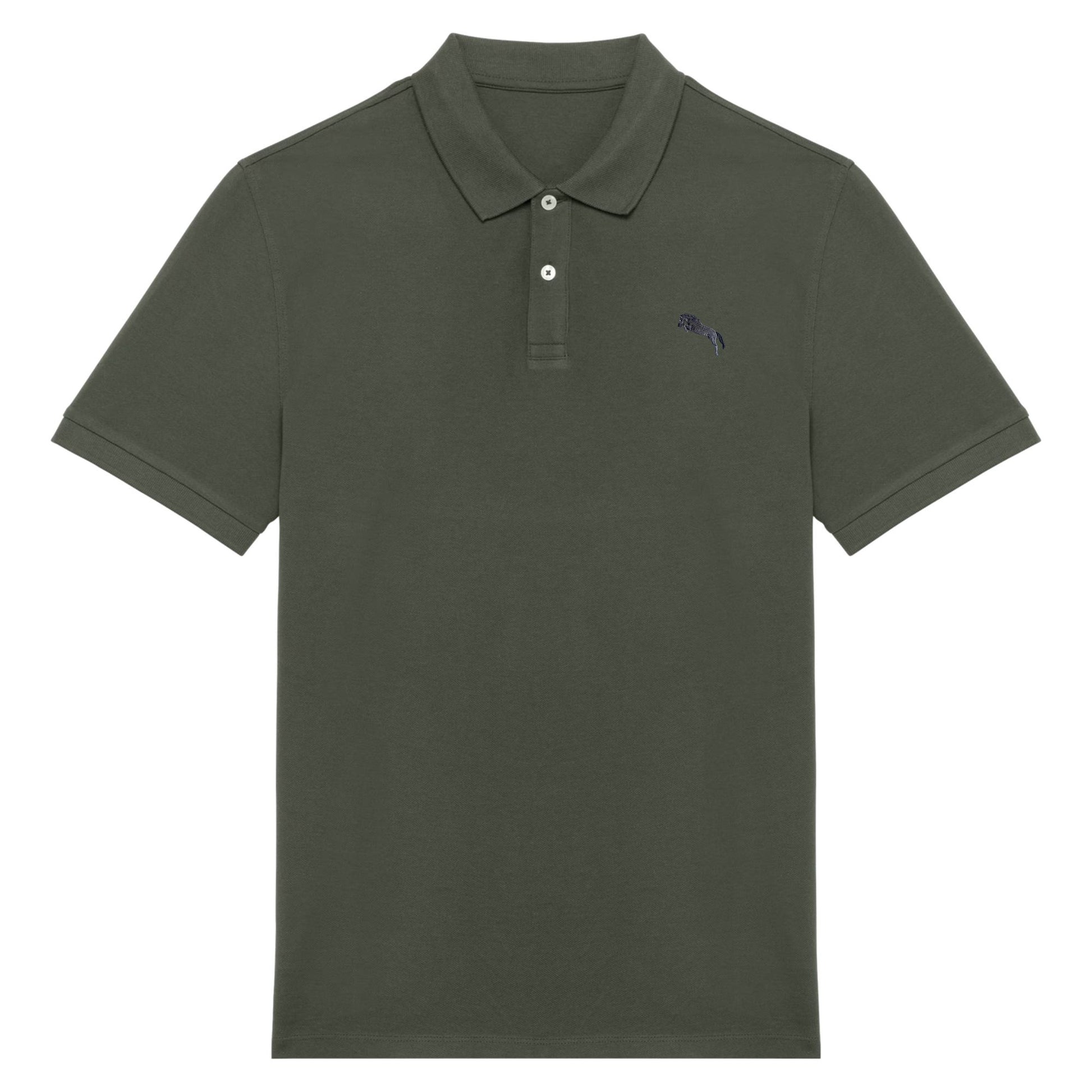 Pferde Polo-Shirt Herren Olive