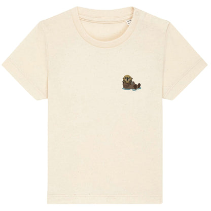 Otter Baby T-Shirt aus Bio-Baumwolle in Naturweiß von Heytoki