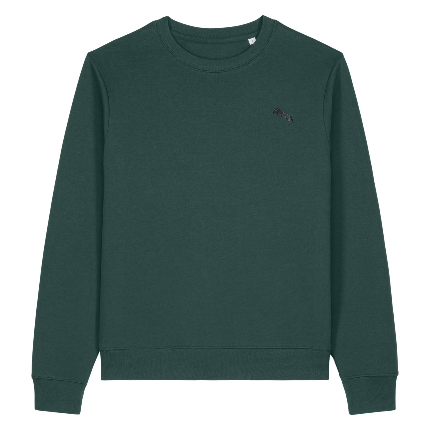 Pferde Sweater Damen Salty Stickerei-Detail in Dunkelgrün