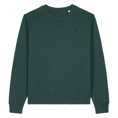 Pferde Sweater Damen Salty Stickerei-Detail in Dunkelgrün