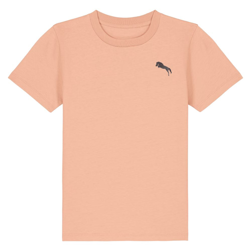 Pferde T-Shirt aus Bio-Baumwolle Kids in Pfirsich von Heytoki