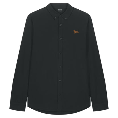 Dackel Herren Oxfordhemd aus Bio-Baumwolle